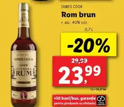 Lidl James Cook Rom brun Ofertă