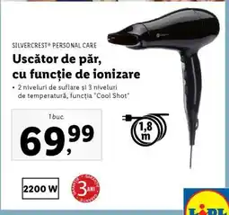 Lidl Uscător de păr, cu funcție de ionizare Ofertă