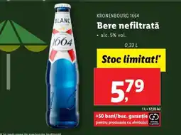 Lidl Kronenbourg 1664 Bere nefiltrată Ofertă