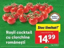 Lidl Roșii cocktail cu ciorchine românești Ofertă