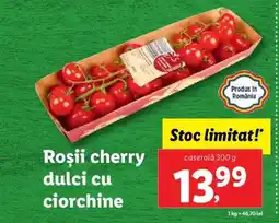 Lidl Roșii cherry dulci cu ciorchine Ofertă
