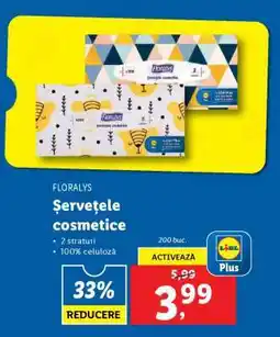 Lidl FLORALYS Șervețele cosmetice Ofertă