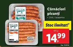 Lidl Cârnațiori picanți Ofertă