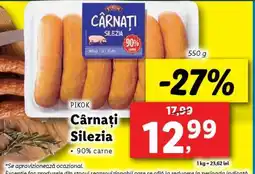 Lidl Cârnați Silezia Ofertă