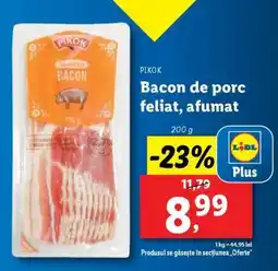 Lidl Bacon de porc feliat, afumat Ofertă