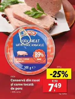 Lidl Conservă din rasol și carne tocată de porc Ofertă