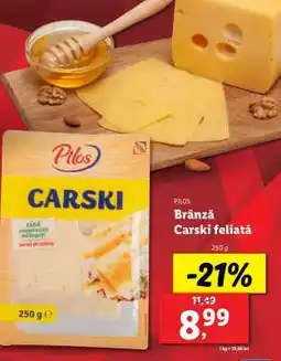 Lidl Pilos Brânză Carski feliată Ofertă