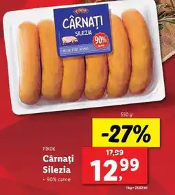 Lidl Pikok Cârnați Silezia Ofertă