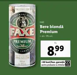 Lidl Faxe Bere blondă Premium Ofertă