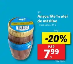 Lidl Anșoa file în ulei de măsline Ofertă