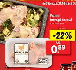Lidl Pulpe întregi de pui Ofertă