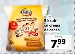 Lidl BIG FOX Biscuiți cu cremă de cacao Ofertă