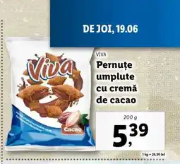 Lidl Viva Pernuțe umplute cu cremă de cacao Ofertă