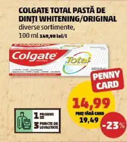 Penny Colgate Total Pasta de Dinti Whitening/Original Ofertă
