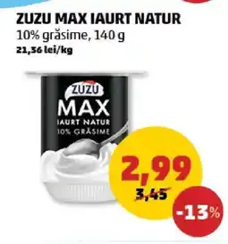 Penny Zuzu Max Iaurt Natur Ofertă