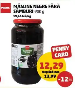 Penny Măsline negre fără sâmburi 900 g Ofertă