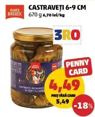 Penny CASTRAVEȚI 6-9 CM Ofertă