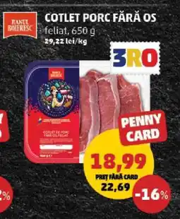 Penny Cotlet Porc Fără Os Ofertă