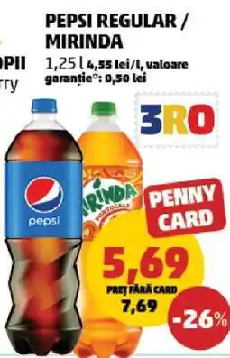 Penny Pepsi Regular / Mirinda Ofertă
