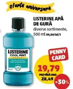 Penny LISTERINE Apă de gură Ofertă