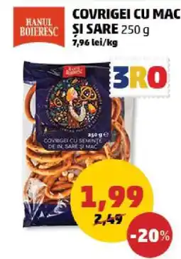 Penny COVRIGEI CU MAC ȘI SARE 250 g Ofertă