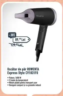 Carrefour Uscător de păr ROWENTA Express Style CV1831F0 Ofertă