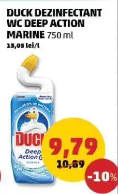 Penny DUCK DEZINFECTANT WC DEEP ACTION MARINE 750 ml Ofertă