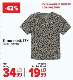 Carrefour Tricou damă, TEX Ofertă