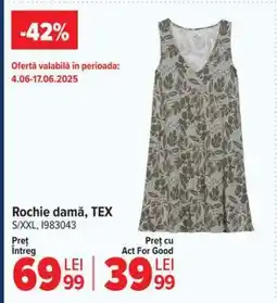 Carrefour Rochie damă, TEX Ofertă