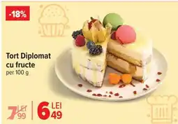 Carrefour Tort Diplomat cu Fructe Ofertă