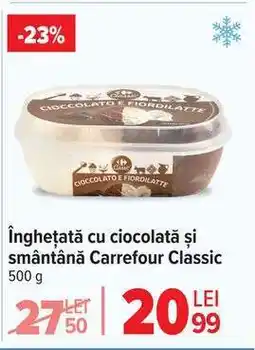 Carrefour Înghețată cu ciocolată și smântână Carrefour Classic Ofertă