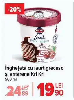 Carrefour Înghețată cu iaurt grecesc și amarena Kri Kri Ofertă