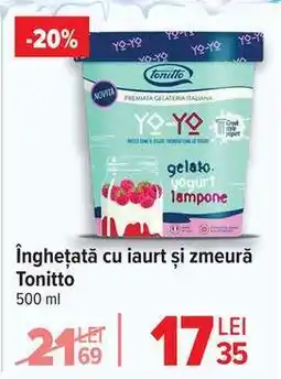 Carrefour Înghețată cu iaurt și zmeură Tonitto Ofertă