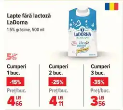 Carrefour Lapte fără lactoză LaDorna Ofertă