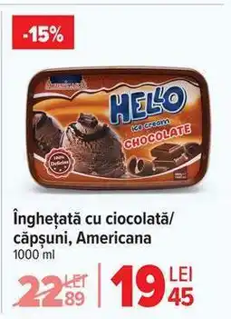 Carrefour Înghețată cu ciocolată/căpșuni, Americana Ofertă