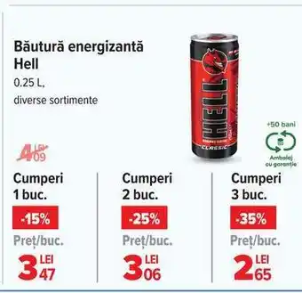 Carrefour Băutură energizantă Hell Ofertă