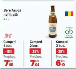 Carrefour Bere Azuga Nefiltrată Ofertă