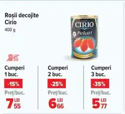 Carrefour Roșii decojite Cirio 400 g Ofertă