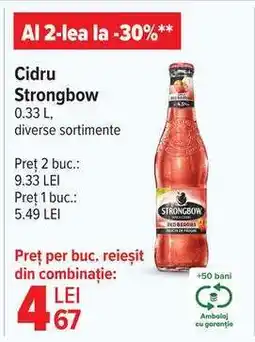 Carrefour Cidru Strongbow Ofertă