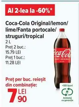 Carrefour Coca-Cola Original/lemon/lime/Fanta portocale/struguri/tropical Ofertă