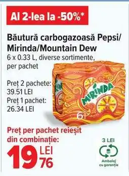 Carrefour Băutură carbogazoasă Pepsi/Mirinda/Mountain Dew Ofertă