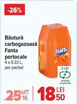 Carrefour Băutură carbogazoasă Fanta portocale Ofertă