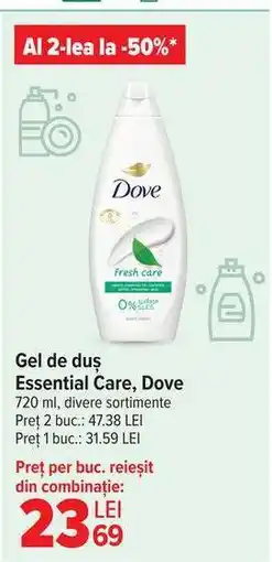 Carrefour Gel de duș Essential care Dove Ofertă