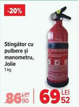 Carrefour Stingător cu pulbere și manometru Jolie Ofertă