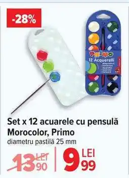 Carrefour Set x 12 acuarele cu pensulă Morocolor, Primo Ofertă