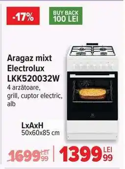 Carrefour Aragaz mixt Electrolux LKK520032W Ofertă
