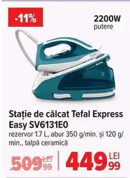 Carrefour Stație de călcat Tefal Express Easy SV6131E0 Ofertă
