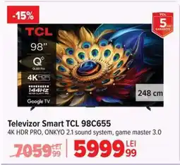 Carrefour Televizor Smart TCL 98C655 Ofertă