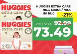 Simos Huggies extra care nr.4 60buc/nr.5 50 buc Ofertă