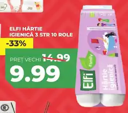 Simos ELFI hârtie igienică 3 str 10 role Ofertă